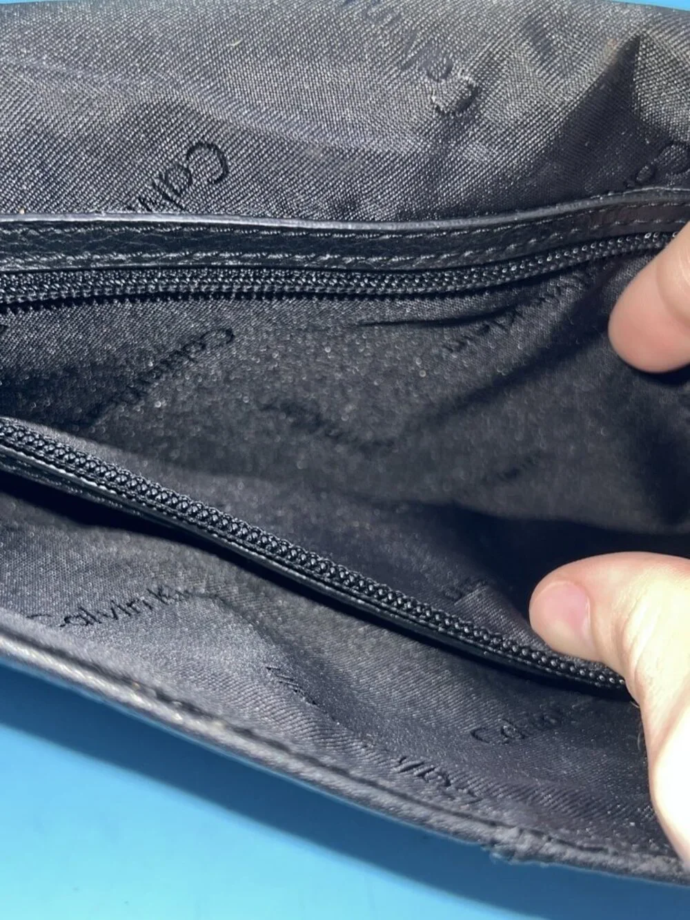 Calvin Klein Black Leather 